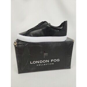 London Fog Francis Low Slip On Mens Size 12‎ Black Loafer Sneakers Casual Shoes